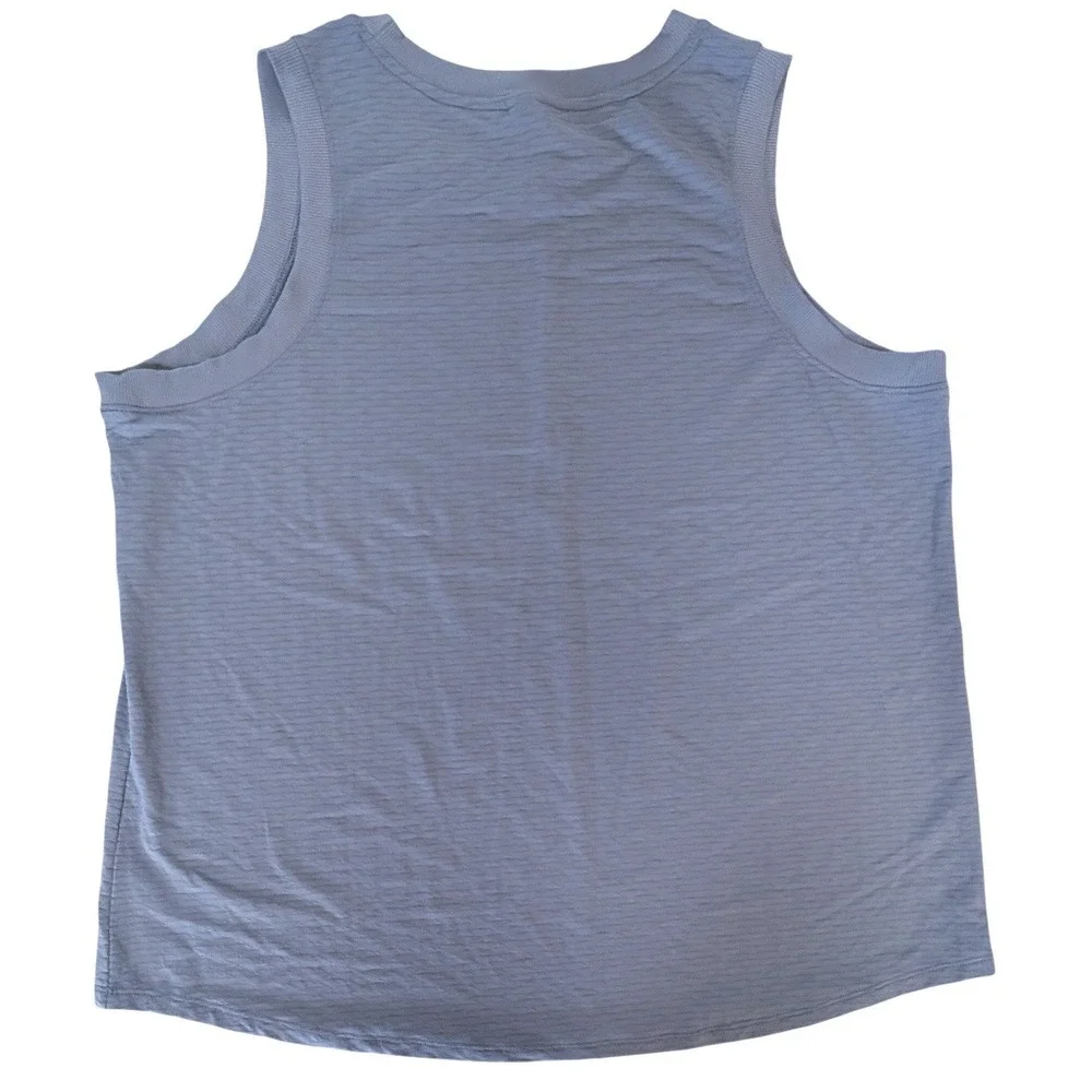 RBX Active Mens Blue Textured Performance Tank Top Muscle Shirt 1X NWT Gym Beach - Picture 3 of 10